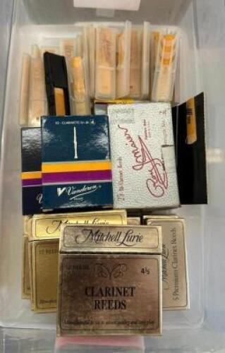 BIN OF B-FLAT CLARINET REEDS