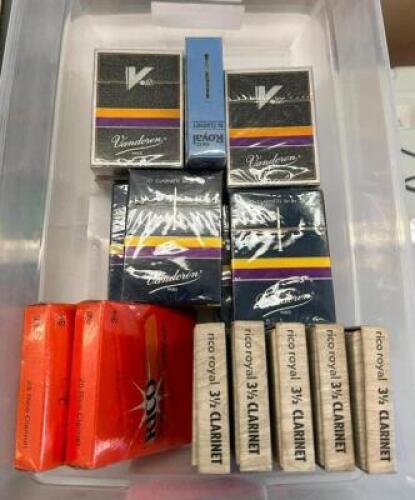 BIN OF B-FLAT CLARINET REEDS