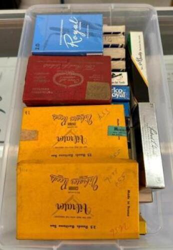 BIN OF BARITONE SAXOPHONE REEDS