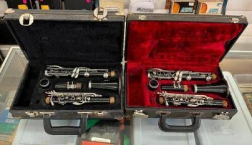 (2) CLARINETS WITH CASES