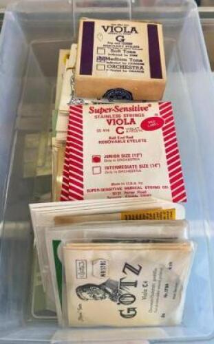 BIN OF VIOLA STRINGS SINGLES & SETS