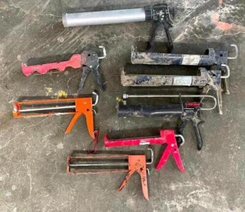 (8) VARIOUS CAULK GUNS AS SHOWN