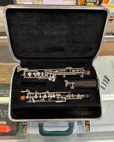 WOODEN OBOE WITH CASE