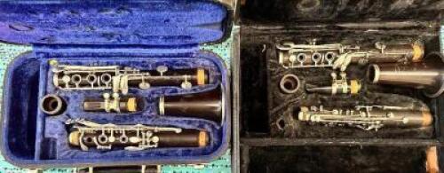 (2)- WOOD NORMANDY CLARINETS