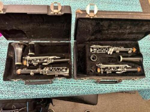 (2)- PLASTIC NORMANDY CLARINETS
