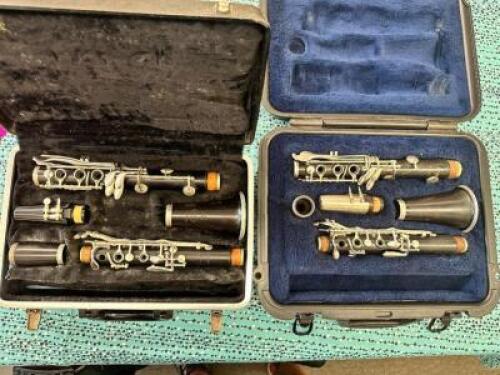 (2)- WOOD SELMER SIGNET CLARINETS