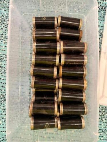 TOTE OF PLASTIC CLARINET BARRELS