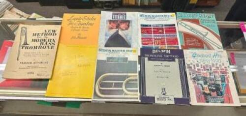 (10) ASSORTED TROMBONE SHEET MUSIC BOOKS