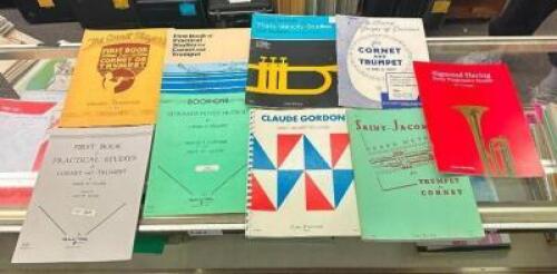 (10) ASSORTED TRUMPET/CORNET MUSIC BOOKS