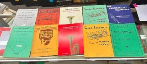 (10) ASSORTED TRUMPET/CORNET MUSIC BOOKS