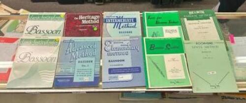 (10) ASSORTED BASSOON SOLO MUSIC BOOKS