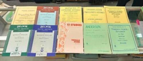 (10) ASSORTED FLUTE MUSIC BOOKS