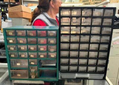 (2) HARDWARE BINS