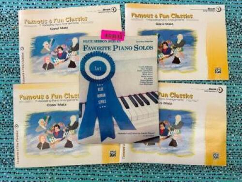 (5)- PIANO MUSIC BOOKS