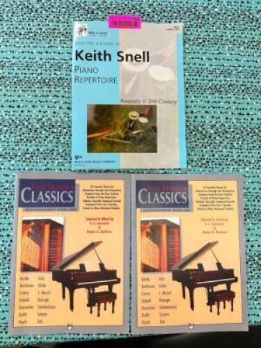 (3)- PIANO MUSIC BOOKS