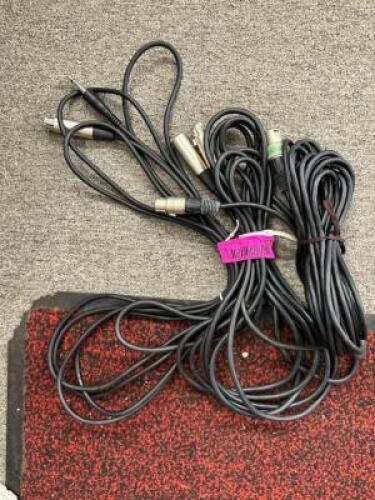 (3)- ASSORTED LENGTH MICROPHONE CORDS