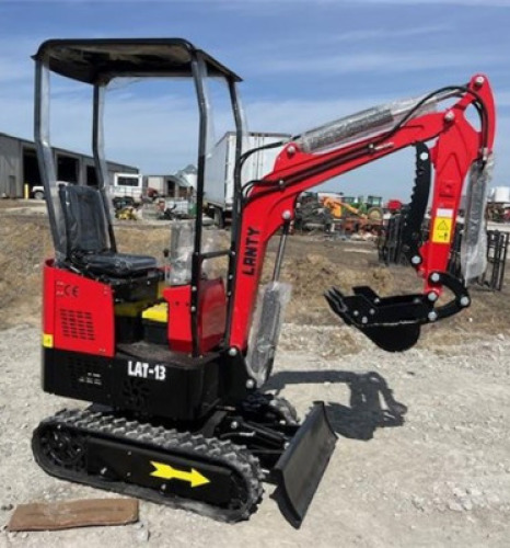DESCRIPTION: MINI EXCAVATOR BRAND/MODEL: LANTY LAT-13 RETAIL$: $9,999.00 QTY: 1