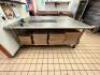 STAINLESS STEEL PREP TABLE - 3