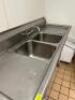 TWO COMPARTMENT STAINLESS STEEL SINK - 5
