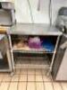 STAINLESS PREP TABLE ON WHEELS - 2