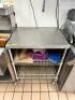STAINLESS PREP TABLE ON WHEELS - 3