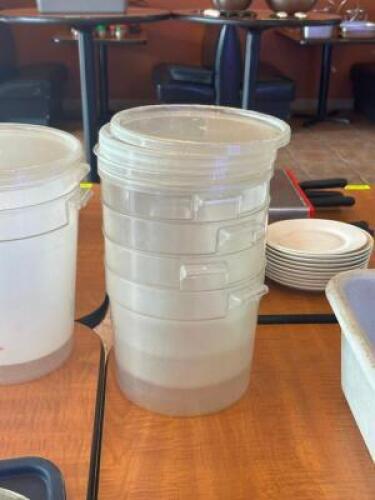 (3) - 6 QT. CONTAINERS WITH LIDS