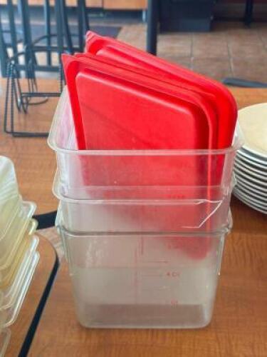 (2) - 8 QT. CONTAINERS WITH LIDS