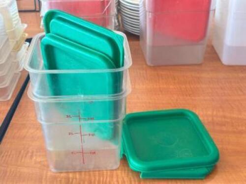 (2) - 3 QT. CONTAINERS WITH LIDS