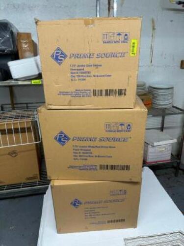 (3) - CASES OF PRIME SOURCE JUMBO STRAWS