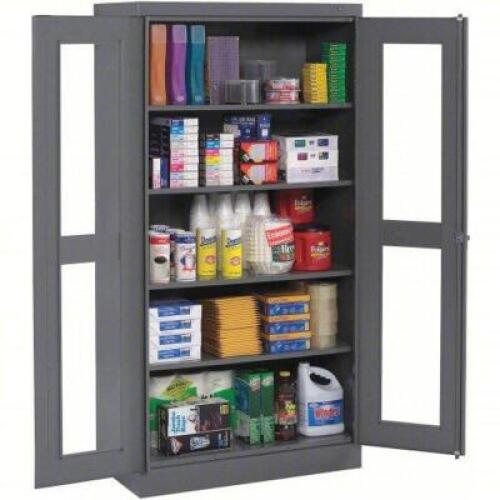 DESCRIPTION: (1) STORAGE CABINET BRAND/MODEL: TENNSCO #8NFP7 INFORMATION: GRAY, FRAME, 4 ADJ SHELVES, SWING HANDLE & KEYED SIZE: 36 IN X 24 IN X 72 IN