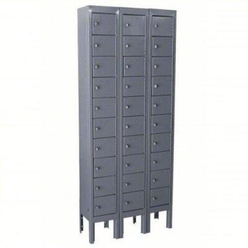 DESCRIPTION: (1) CELL PHONE LOCKER BRAND/MODEL: PRODUCT NUMBER #10Y621 INFORMATION: GRAY, STEEL, 10 TIER, 30 LOCKERS SIZE: 27 IN X 9 IN X 66 IN RETAIL
