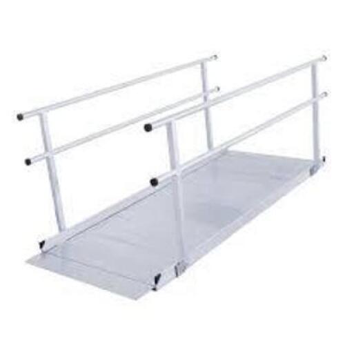 DESCRIPTION: (1) WHEELCHAIR RAMPBRAND/MODEL: SILVER SPRING #SSGFR-04INFORMATION: HANDRAILS, SOLID SURFACE, ALUMINUMSIZE:&nbsp;36"W X 48"LRETAIL$: $764.99 EAQTY: 1