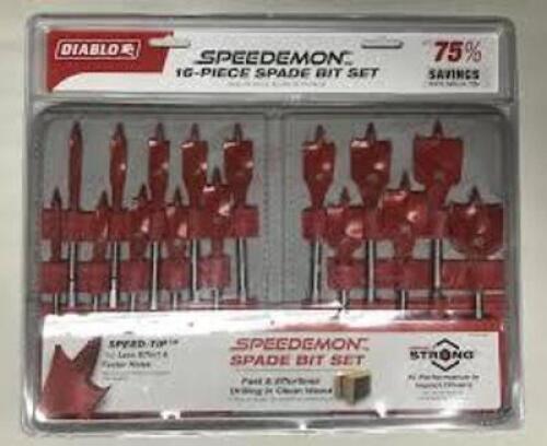 DESCRIPTION: (1) SPADE BIT SET BRAND/MODEL: DIABLO INFORMATION: 16 PIECE RETAIL$: $29.97 EA QTY: 1