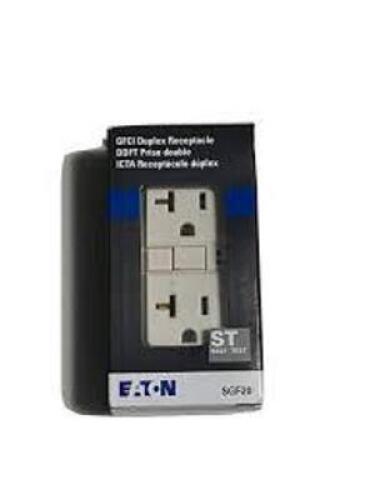 DESCRIPTION: (2) GFCI SELF-TEST RECEPTACLE BRAND/MODEL: EATON #SGF20 INFORMATION: BLACK RETAIL$: $19.19 EA QTY: 2