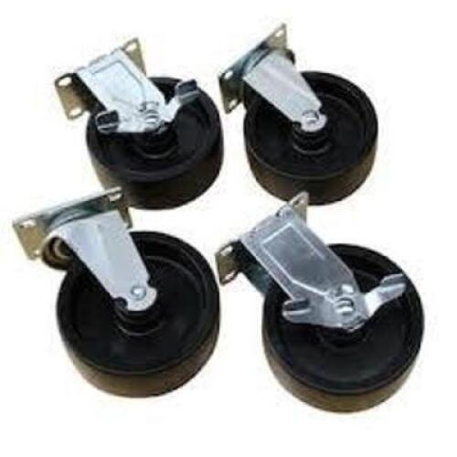 DESCRIPTION: (1) CASTER SET BRAND/MODEL: #1001566684 INFORMATION: TWO SWIVEL, TWO FIXED RETAIL$: $94.00 EA QTY: 1