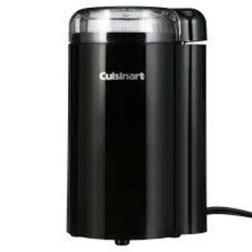 DESCRIPTION: (1) COFFEE GRINDER BRAND/MODEL: CUISINART INFORMATION: BLACK SIZE: 1-12 CUPS RETAIL$: $30.00 EA QTY: 1