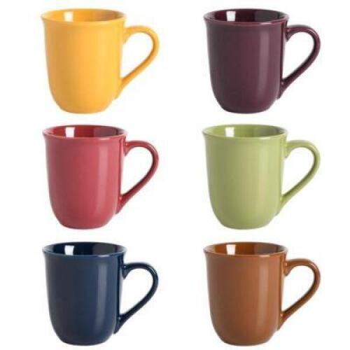 DESCRIPTION: (1) PACK OF (6) EVERYDAY CONTEMPO MUG SET BRAND/MODEL: GIBSON HOME/65970.07R INFORMATION: MULTICOLOR RETAIL$: $18.42 PER PK OF 6 SIZE: 15