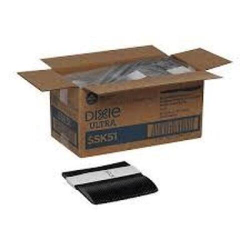 DESCRIPTION: (24) REFILLS OF (40) PLASTIC DISPOSABLE KNIVES BRAND/MODEL: DIXIE #SSK51 INFORMATION: BLACK, PLASTIC SIZE: 960 KNIVES TOTAL RETAIL$: $98.