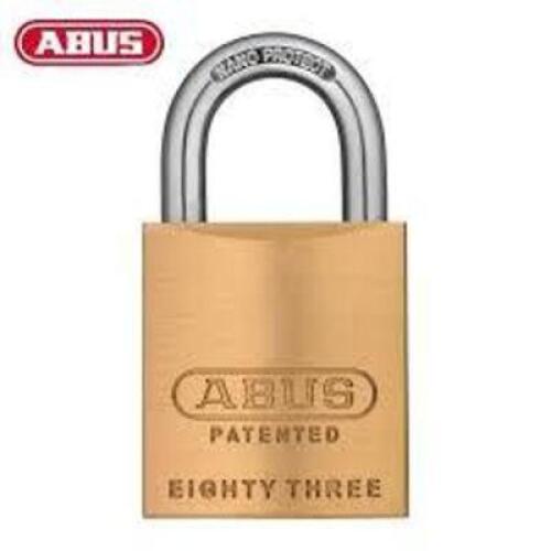 DESCRIPTION: (6) PADLOCK WITH KEY BRAND/MODEL: ABUS #83/45 INFORMATION: BRASS RETAIL$: $24.25 EA QTY: 6