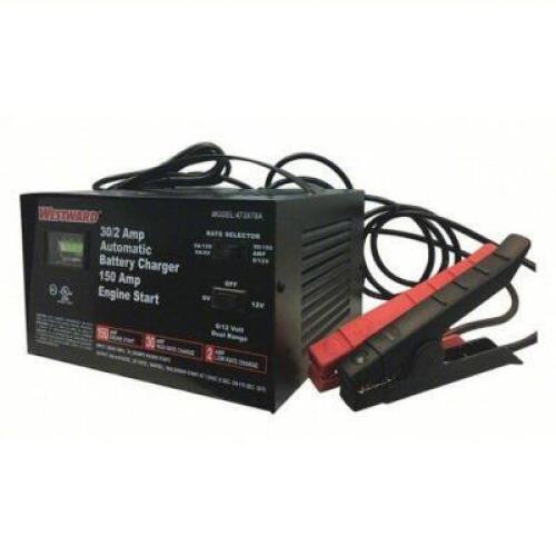 DESCRIPTION: (1) BATTERY CHARGER BRAND/MODEL: WESTWARD #473X78 SIZE: 30/2/150 AMP RETAIL$: $219.00 EA QTY: 1