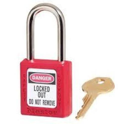 DESCRIPTION: (3) BOXES OF (6) LOCKOUT LOCKS BRAND/MODEL: MASTER LOCK #410RED RETAIL$: $30.00 EA QTY: 3