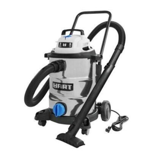 DESCRIPTION: (1) WET & DRY VACUUM BRAND/MODEL: HART/VOC812SW-3701 INFORMATION: STAINLESS STEEL/WHITE/CAPACITY: 8 GAL RETAIL$: $76.00 SIZE: 10'POWER CO