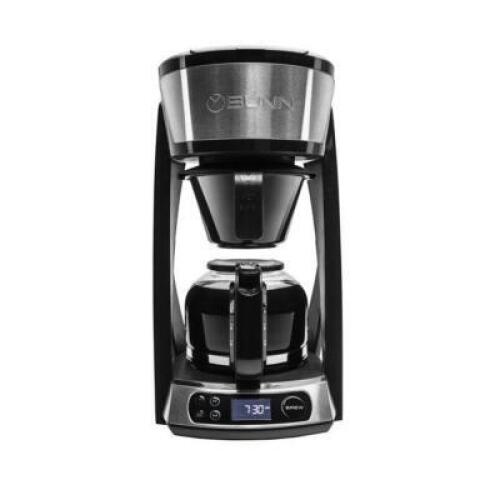 DESCRIPTION: (1) COFFEE MAKER BRAND/MODEL: BUNN HB/465000.0003 INFORMATION: STAINLESS STEEL/CAPACITY: 10 CUP RETAIL$: $129.00 SIZE: 9.7"L X 8.7"W X 16