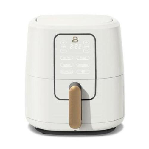 DESCRIPTION: (1) TOUCHSCREEN AIR FRYER BRAND/MODEL: BEAUTIFUL/19019 INFORMATION: WHITE ICING/TEMP RANGES: 90-400F RETAIL$: $89.00 SIZE: 15.11"L X 15.1