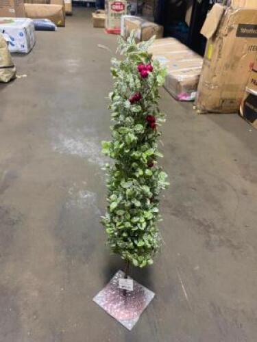DESCRIPTION: (2) HOLIDAY MISTLETOE TREE BRAND/MODEL: GERSON/2538570 INFORMATION: GREEN/WITH BERRY RETAIL$: $32.99 EACH SIZE: 26"H QTY: 2