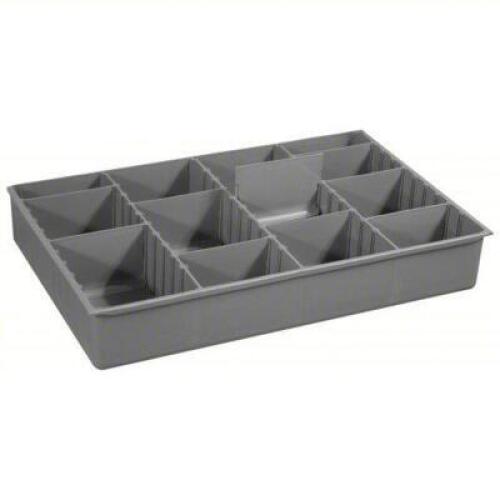 DESCRIPTION: (1) COMPARTMENT DRAWER INSERT BRAND/MODEL: 52JD43 INFORMATION: GRAY RETAIL$: $12.00 EA QTY: 1