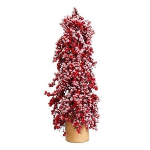 DESCRIPTION: (1) FROSTED BERRY CHRISTMAS TREE BRAND/MODEL: HOLIDAY TREE/29771JC INFORMATION: RED RETAIL$: $19.98 SIZE: 24"X 9" X 9" QTY: 1