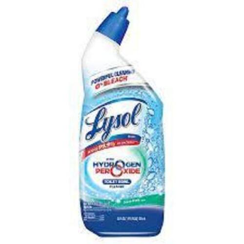 DESCRIPTION: (6) TOILET BOWL CLANER WITH HYDROGEN PEROXIDE BRAND/MODEL: LYSOL RETAIL$: $2.29 EA SIZE: 24 FL OZ QTY: 6