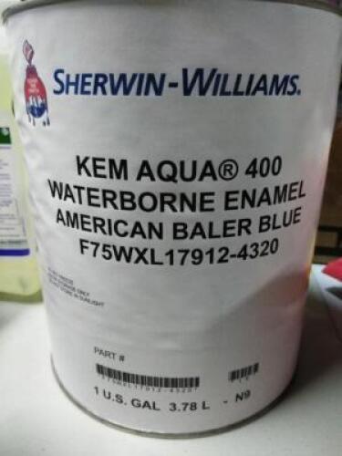 DESCRIPTION: (1) WATERBORNE ENAMEL BRAND/MODEL: SHERWIN-WILLIAMS #KEM AQUA 400 INFORMATION: AMERICAN BALER BLUE SIZE: 1 GALLON QTY: 1