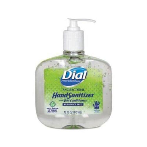 DESCRIPTION: (6) PROFESSIONAL ANTIBACTERIAL HAND SANITIZER BRAND/MODEL: DIAL $DIA00213 INFORMATION: UNSCENTED RETAIL$: $6.40 EA SIZE: 16 OZ QTY: 6